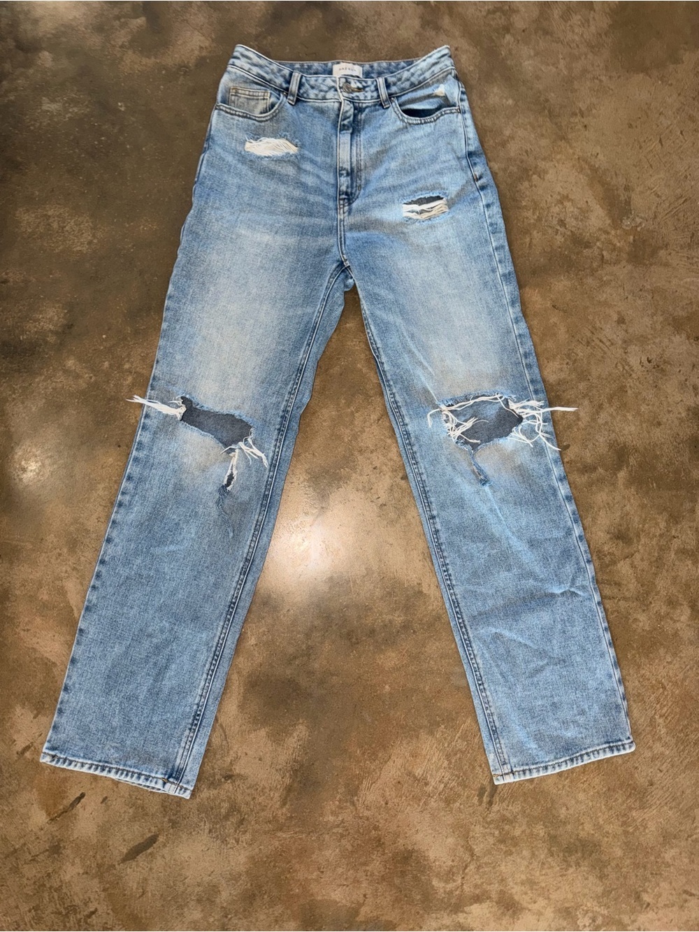 PacSun 90s Boyfriend Jeans 27 High Rise Distressed Light Wash 100% Cotton